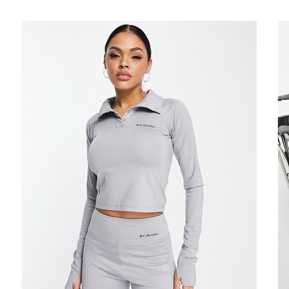 Columbia Women's Light Gray Crop Top